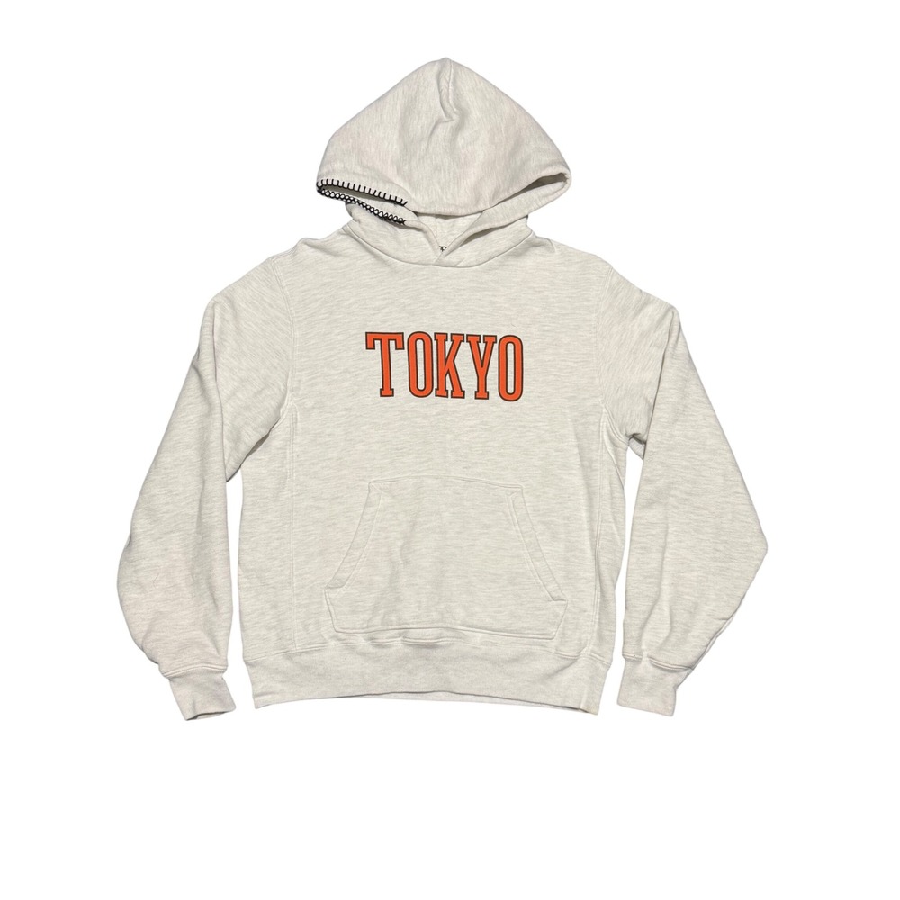 Madhappy Cream Hoodie with Orange "TOKYO" Logo